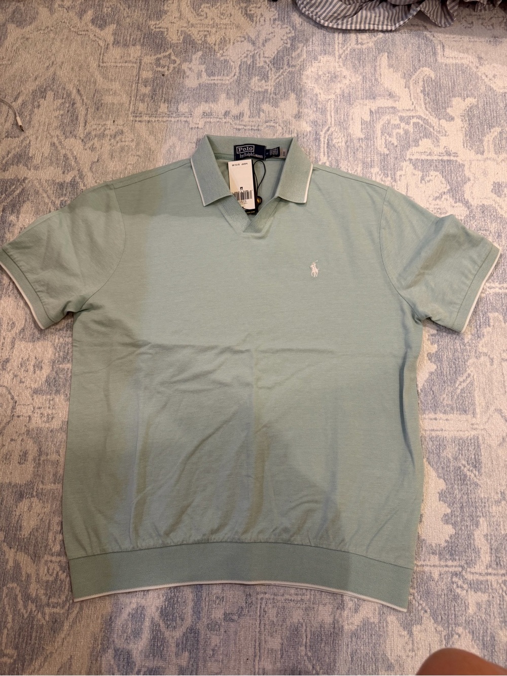 Polo by Ralph Lauren Mint Green Short-Sleeve Polo with White Trim